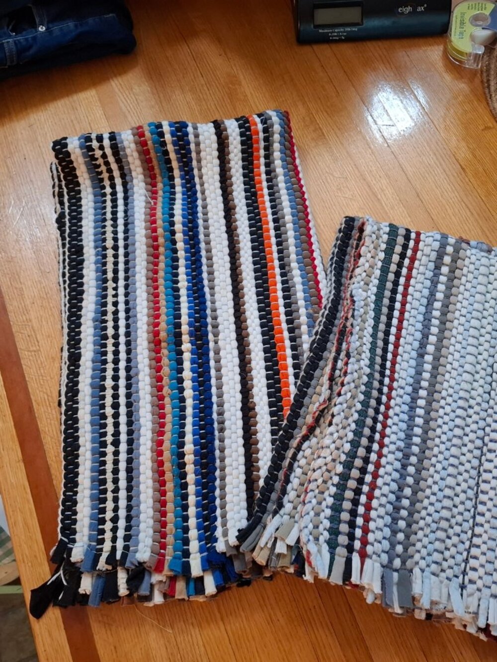 2 Vintage Woven Scatter Throw Rugs Grandma's House Farmhouse